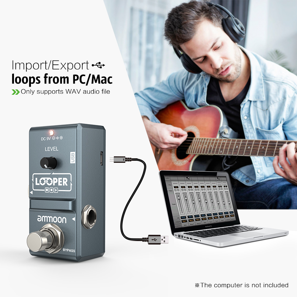 Ammoon AP-09 Nano Loop педаль  – обзор и цена Micro Usb Cable