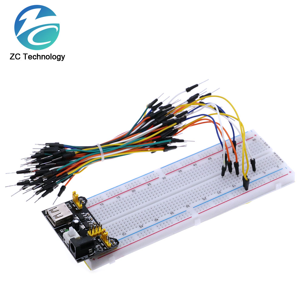 Макетная плата MB102 3,3 В/5 В – обзор и цена Breadboard 400 Point