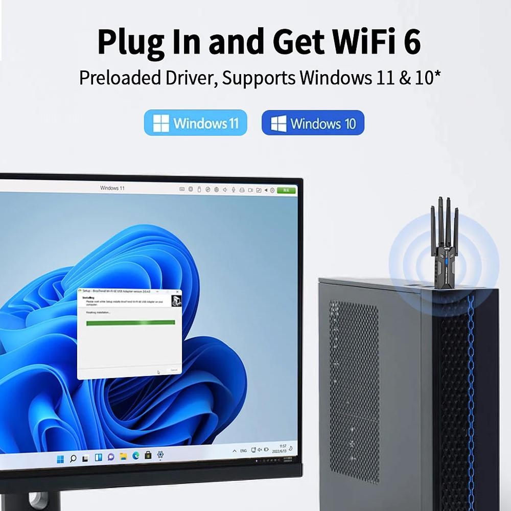 USB-адаптер Wi-Fi 6, 1800 Мбит – обзор и цена Antenna 2.4Ghz